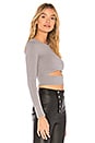 view 2 of 4 Clea Top in Light Grey