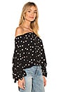 view 2 of 4 Emery Blouse in Midnight Polka Dot