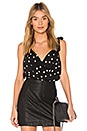 view 1 of 5 Evan Cami Bodysuit in Midnight Polka Dot