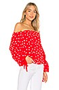 view 2 of 4 Emery Blouse in Red & White