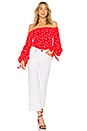 view 4 of 4 Emery Blouse in Red & White