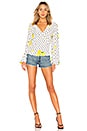 view 5 of 5 MIKAYLA ラップブラウス in Lemon Polka Dot