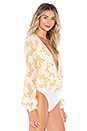 view 3 of 5 Layla Bodysuit in Ivory & Orange