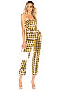 view 4 of 4 TOP CROPPED BUSTIER LIVY in Yellow Plaid