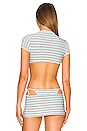 view 3 of 4 Gone Sailing Top in Blue & Black Stripe