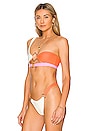 view 3 of 5 TOP BIKINI SHINE ON ME in Orange & Pink