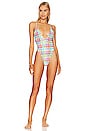 view 4 of 4 Spunky One Piece in Multi Vibe Plaid