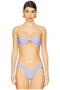 view 1 of 4 Desarae Top in Blue & Red Floral