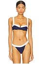 view 1 of 4 Cordelia Top in Navy Blue & White