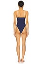 view 3 of 3 Cordelia One Piece in Navy Blue & White