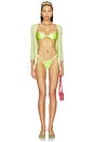 view 4 of 4 Adore You Top in Green & Peach Floral