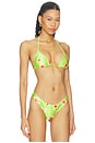 view 2 of 4 Diaz Top in Green & Peach Floral