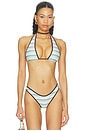 view 1 of 5 Ashtin Top in Teal & Yellow Multi Stripe