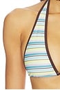 view 5 of 5 Ashtin Top in Teal & Yellow Multi Stripe