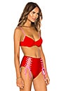 view 2 of 4 TOP BIKINI LACED in Candy Red