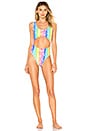 view 1 of 3 New Wave One Piece in Neon Rainbow