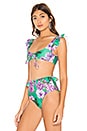 view 2 of 4 Devin Top in Kelly Green Floral