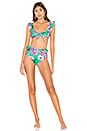 view 4 of 4 HAUT DE MAILLOT DE BAIN DEVIN in Kelly Green Floral