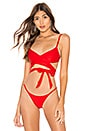 view 1 of 4 HAUT DE MAILLOT DE BAIN TIED UP in Bright Red
