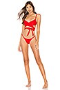 view 4 of 4 HAUT DE MAILLOT DE BAIN TIED UP in Bright Red