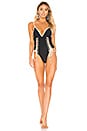view 1 of 3 Laced One Piece in Black & White