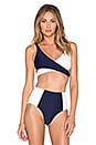 view 1 of 4 Wrap It Up Miami Top in Navy & Ivory