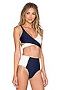 view 2 of 4 Wrap It Up Miami Top in Navy & Ivory