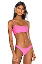 view 1 of 4 Cyan Bikini Top in Hot Pink
