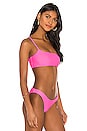 view 2 of 4 Cyan Bikini Top in Hot Pink