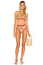view 4 of 4 Little Me Bikini Top in Tangerine Floral
