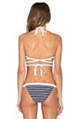 view 3 of 4 Hvar Wrap Top in Navy & White Stripe