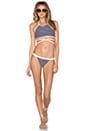 view 4 of 4 Hvar Wrap Top in Navy & White Stripe
