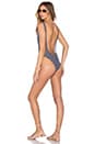 view 4 of 5 Vis-Tie One Piece in Navy & White Stripe