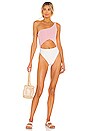 view 1 of 4 Freedom One Piece in Pink & White
