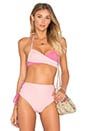 view 1 of 4 TOP BIKINI SANDY in Pink Colorblock