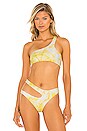 view 1 of 4 HAUT DE MAILLOT DE BAIN ELISA in Maize Yellow Tie Dye