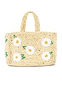 view 1 of 4 Daisy Mini Tote in White & Yellow