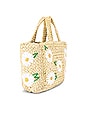 view 3 of 4 Daisy Mini Tote in White & Yellow