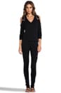 view 2 of 6 Grommet Loungewear V Neck Pullover in Black