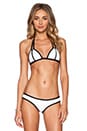 view 1 of 3 Neoprene Triangle Bikini Top in White