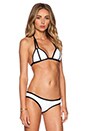 view 2 of 3 Neoprene Triangle Bikini Top in White