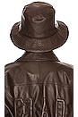 view 2 of 3 Leather Bucket Hat in Brown