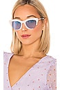 view 1 of 4 LUNETTES DE SOLEIL GRAY in Cream & Mirrored Blue