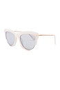 view 3 of 4 LUNETTES DE SOLEIL GRAY in Cream & Mirrored Blue