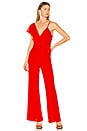 view 1 of 3 Asymmetric Jumpsuit in Crimson