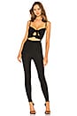 view 1 of 3 CATSUIT SANS MANCHES TIE FRONT CATSUIT in Black