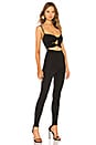 view 2 of 3 CATSUIT SANS MANCHES TIE FRONT CATSUIT in Black