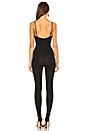 view 3 of 3 CATSUIT SANS MANCHES TIE FRONT CATSUIT in Black