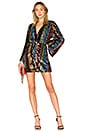 view 1 of 4 Twist Front Dress With Kimono Sleeve in Multi Sequin