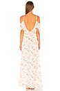 view 3 of 3 MAXIVESTIDO RUFFLE NECKLINE in Blush Rose Garden